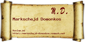 Markschejd Domonkos névjegykártya